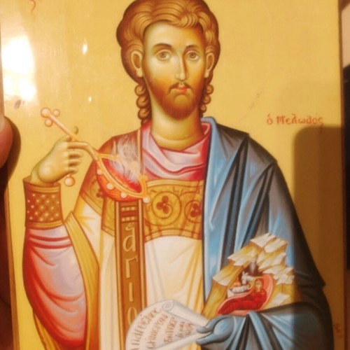 Orthodox wooden icon of Saint Romanos the Melodist