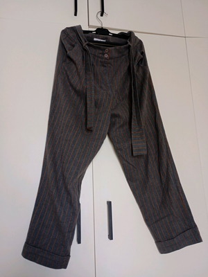 Chaton medium striped pants gray with brown stripes used