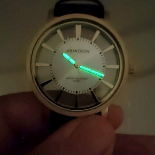 Armitron Transparent Dial 20/5423 wristwatch, gold black