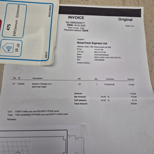 Bosch TR 4000 electric water heater