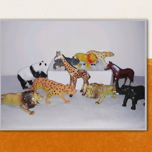 Wild animal toys like new, set
