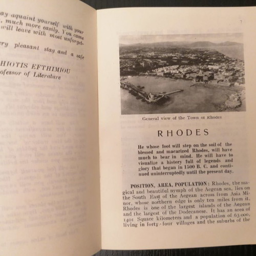 Rhodes tourist guide used in English