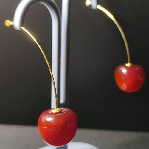 Cherry dangle earrings new