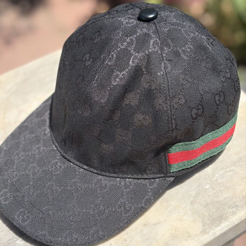 Gucci cap new, black, one size adjustable