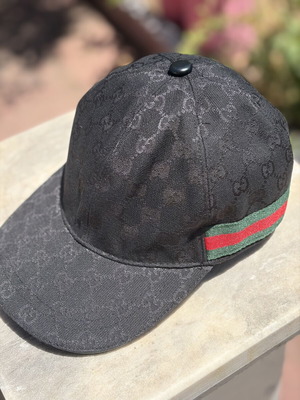 Gucci cap new, black, one size adjustable