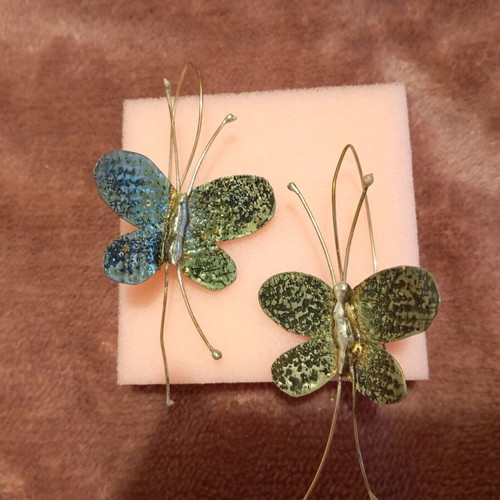 Long butterfly earrings handmade like new