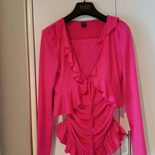 Shein bolero set pink like new, jacket and skirt