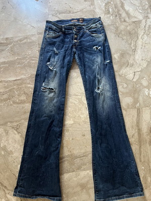 Y2K jeans blue handmade, like new, waist 32 length 32