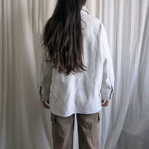 Zara overshirt used beige color size S