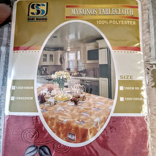 Tablecloths new, set of two, 135x180cm, 100% polyester, summer colors