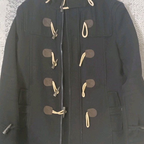 Pull& Bear coat used, dark blue with checkered lining
