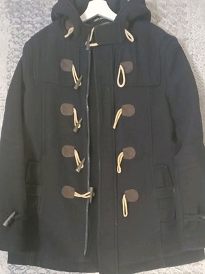 Pull& Bear coat used, dark blue with checkered lining