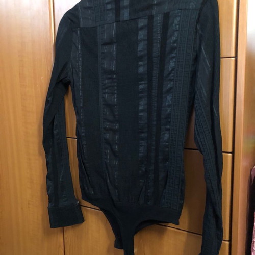 Scandalo women's bodysuit shirt used, size Small, black