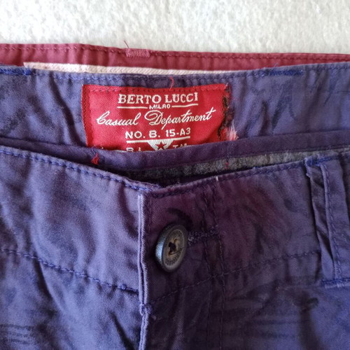 Men's chino style bermuda shorts, 2 pieces, 100% cotton, like new, size 36