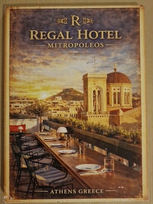 Wooden decorative plaque Regal Athens Hotel like new