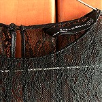  Μαύρο φόρεμα Zara με δαντέλα