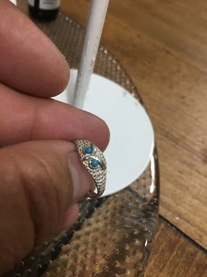 Silver owl ring