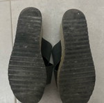 Leather sandals like new, gray, size 36
