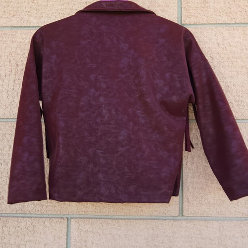 Burgundy short jacket with fringes, cowboy boho style