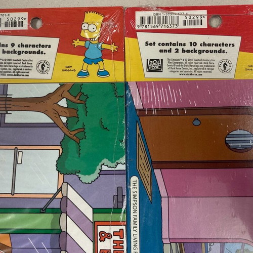 Dark Horse Comics 2001 The Simpsons Pop Out People pack of 4 new