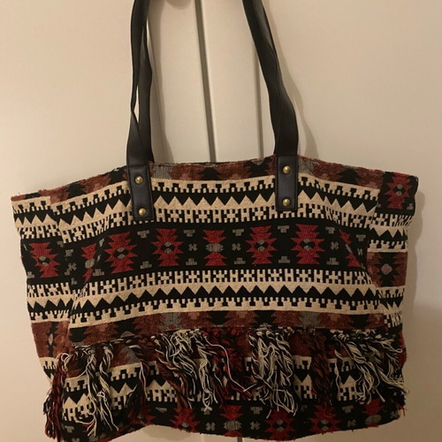 Amuse Society women's shoulder bag boho large new, black multicolor