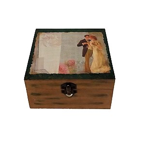 Ξύλινο κουτί αποθήκευσης vintage "ΖΕΥΓΑΡΙ"