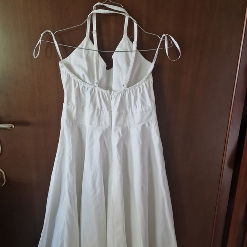 Toi&Moi white cotton short flared dress medium size like new