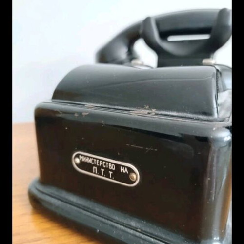 Standard Budapest antique analog telephone with crank used