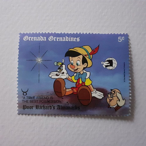 Walt Disney Poor Richard's Almanacks Stamp Set 8 Mint