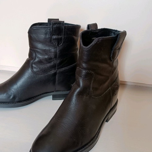 Benetton Leather Ankle Boots Like New, Black, Size 37
