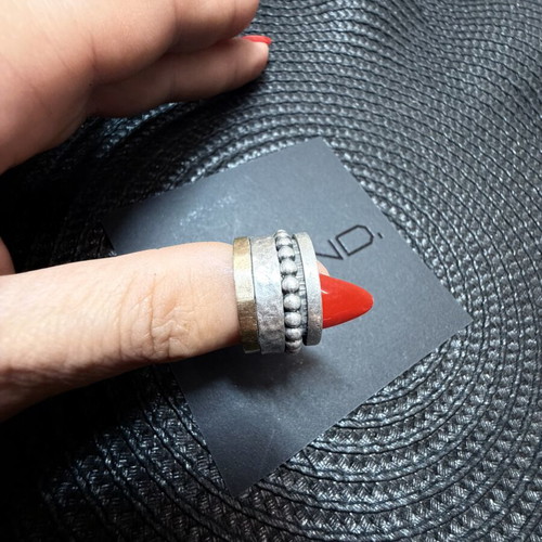 K.and ring in 925 silver and 750 gold