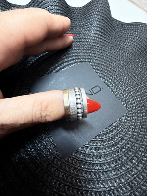 K.and ring in 925 silver and 750 gold