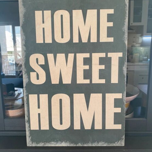 Wooden wall decor sign like new 60x40