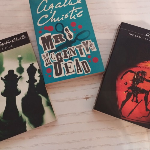 Agatha Christie book set of 3 in like new condition, English