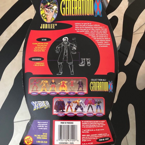 Jubilee Generation X action figure new, X-Men Marvel 1996 Toybiz