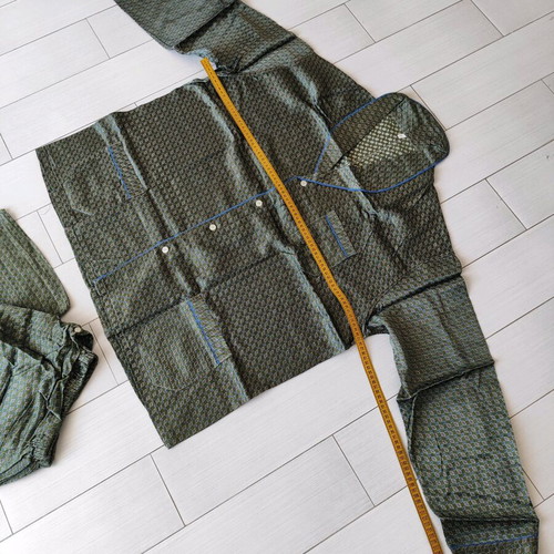 Vintage men's satin pajamas like new, 7XL, dark green