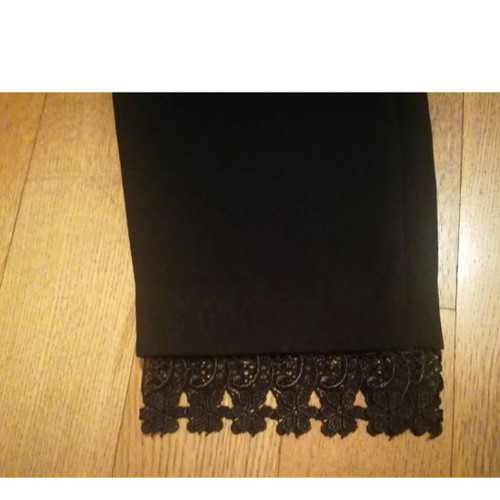 J Crew Black Pants With Lace Used, Size 8