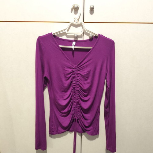 Purple viscose blouse like new, size S