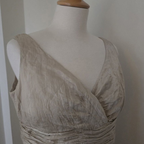 Lucifair beige dress used, size 50, lined