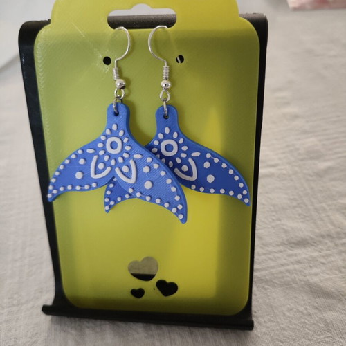 Mermaid tail 3D printing earrings made to order