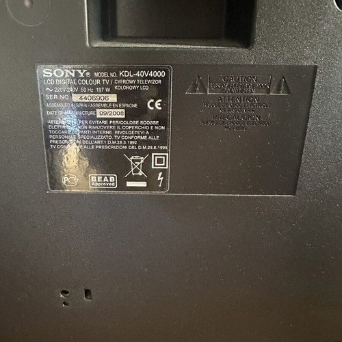 Sony Bravia TV used, needs decoder