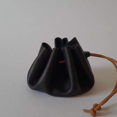 Handmade leather dice pouch new for small items
