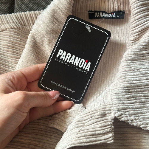 Paranoia beige corduroy jacket new with tags, size M