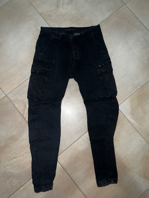 Cargo панталони употребявани Damaged Jeans черни, размер L