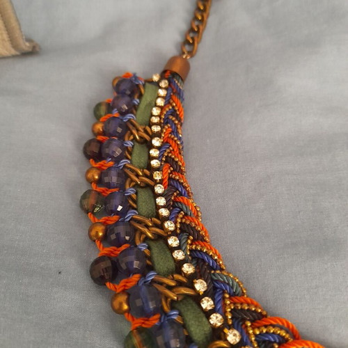 Multicolor necklaces used, set of 3 pieces