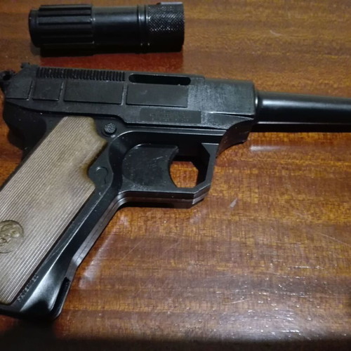 Vintage plastic toy gun new, Italian made with caps
