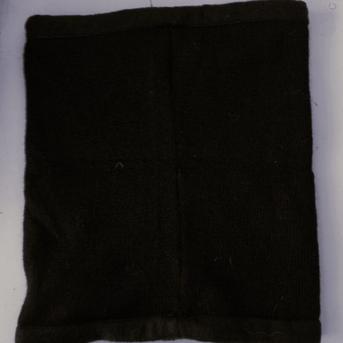 Black neck warmer and knitted scarf set