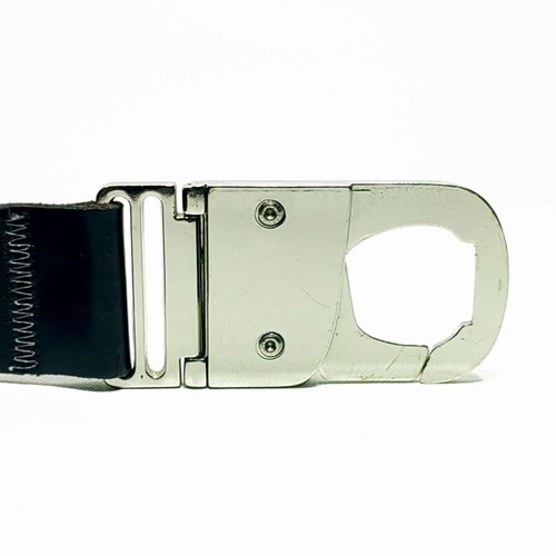 Aviator Leather Belt with Airplane Seatbelt Buckle, Handmade in Greece