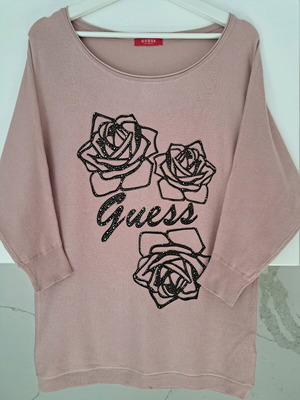 Guess women's pink pullover like new, size M