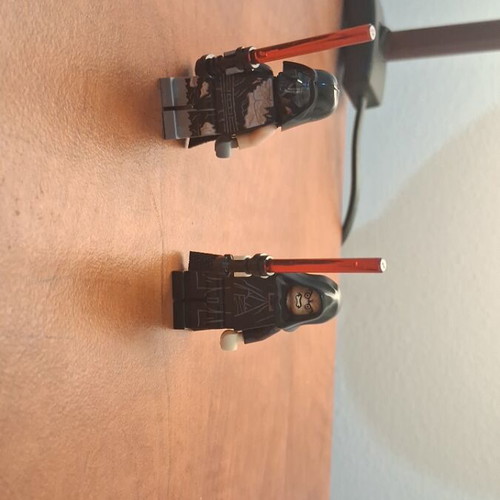 LEGO Star Wars Darth Vader & Emperor Palpatine Sith figures with red lightsabers